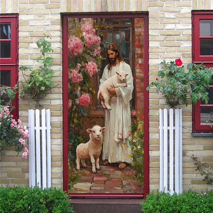1pc 76.96x199.9cm Jesus Christian Themed Stickers