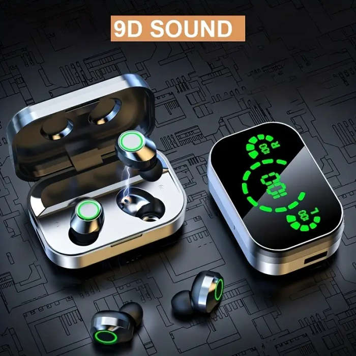 Wireless Headphones with Extended Battery Life Hi-Fi Stereo Sound And Microphone for Android And Ios