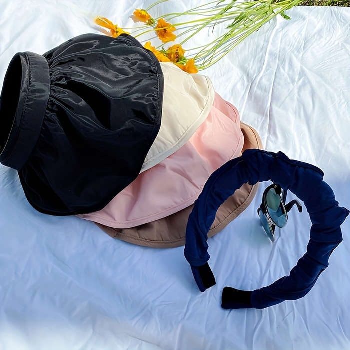 1pc 2-in-1 Lightweight Quick-Dry Sun Visor Hat Headband for Outdoor Activities C Adjustable Brea