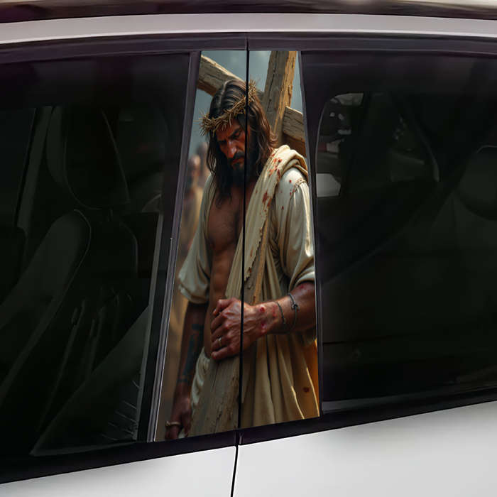 Set Of 2 Pieces Jesus Christian Themed Stickers