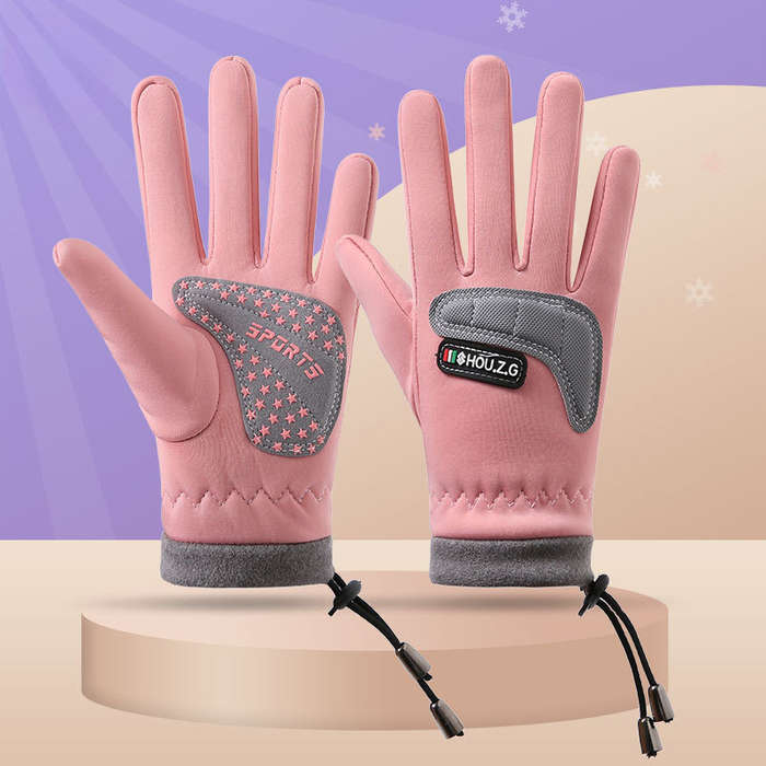 1 Pair Blue E3 Warm Gloves