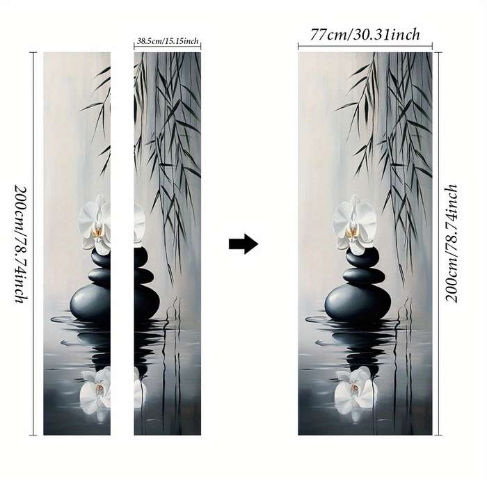 1Pc 95.0x209.8cm Door Window Sticker