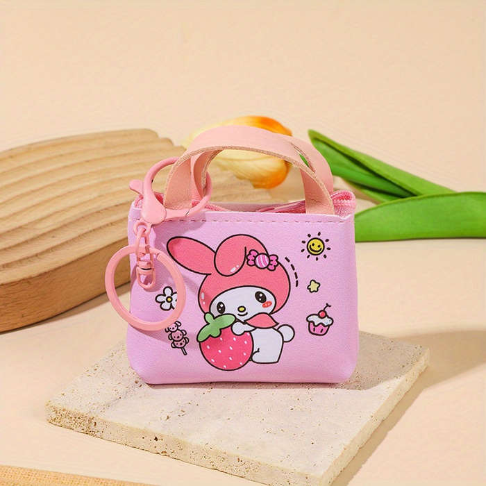 1pc Cute Coin Pouches Wallets with for hello kitty Pudding Dog Bunny Designs Portable Keychai