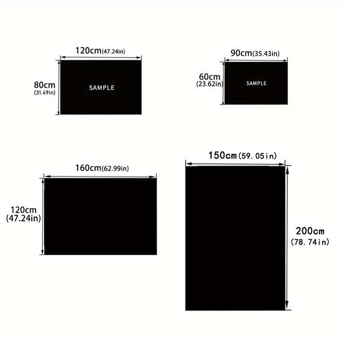 1Pc 120x160cm 47.24x62.99inch Floor Mat
