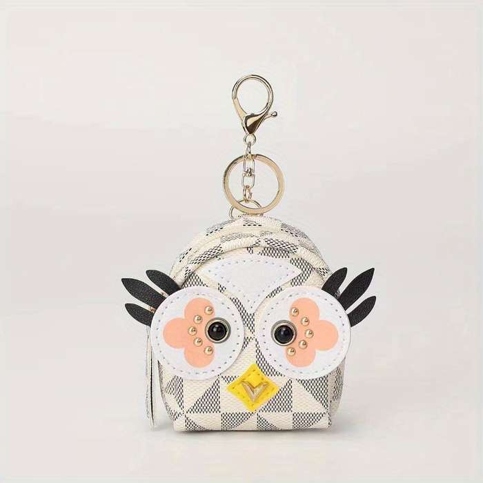 1pc Owl-Shaped Coin Purse Wireless Earphone Case Key Pouch Storage Bag