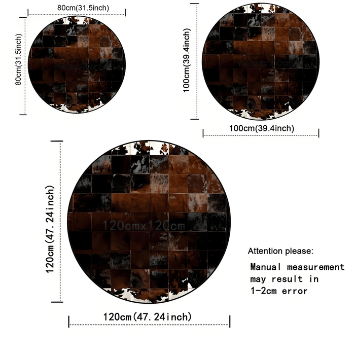 1Pc 47.24x47.24inch 120x120cm Floor Mat