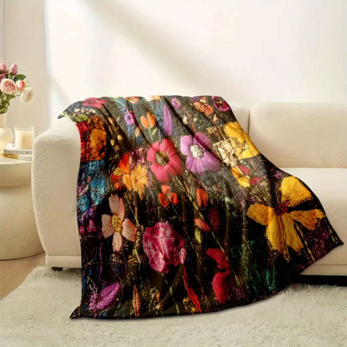 1 Vintage Floral Patchwork Quilt 130*150cm