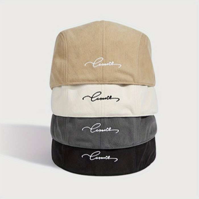 1pc Men's Retro Beret Cap Reversible Vintage Newsboy Hat Spring Autumn Fashion Accessory Gray