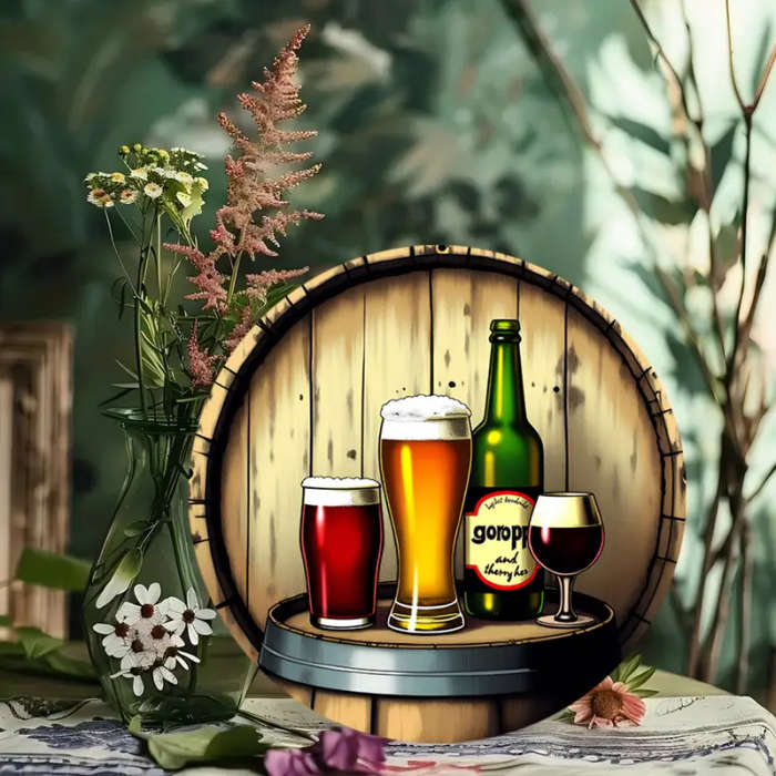 1 8" Round Beer Decorative Sign