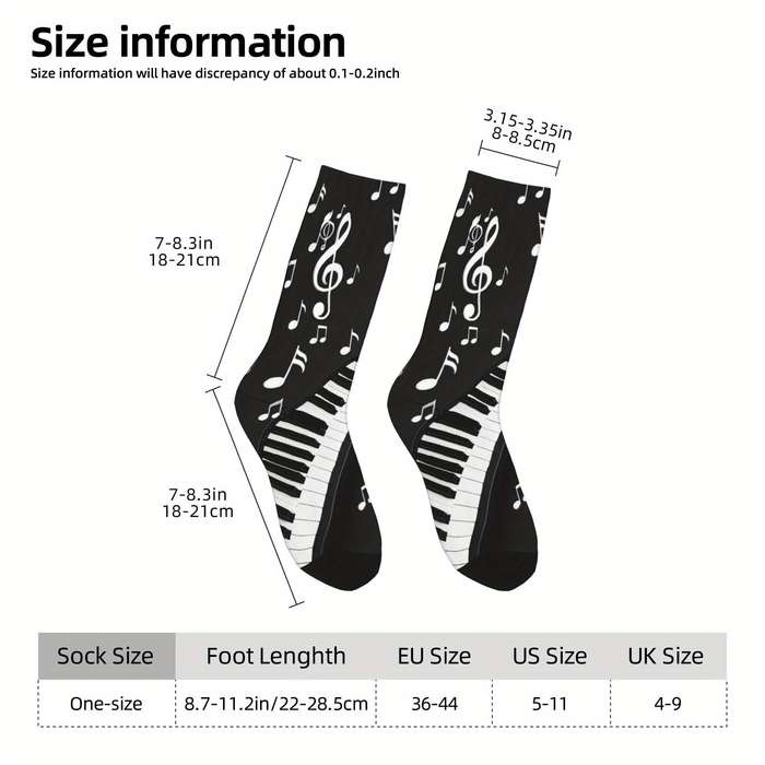 1 Pair Black One Size Socks