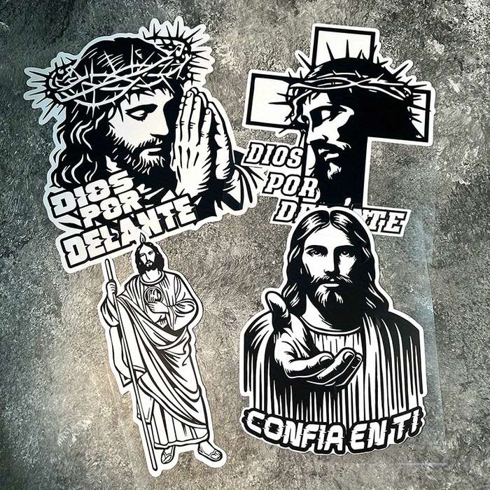 2PCS  Jesus Christian Themed Stickers