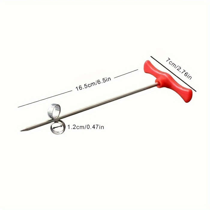1pc Easy-Grip Stainless Steel Spiral Vegetable Slicer with Red Handle Perfect for Creating Fun