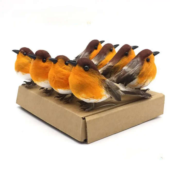 12pcs Artificial Robins Plastic Garden Decorations