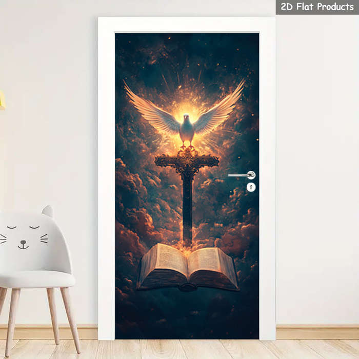 1pc 76.96x199.9cm Jesus Christian Themed Stickers