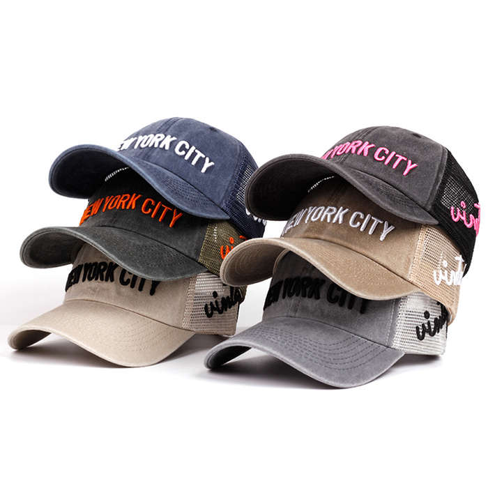 1pc Adjustable Women's NYC Baseball Cap Lightweight Breathable Polyester Sun Protection Hat with