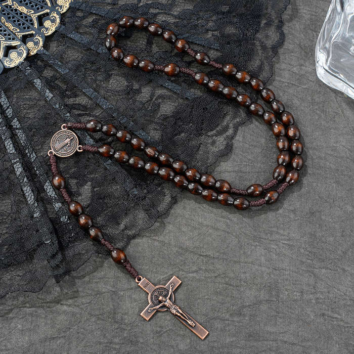 1 Piece Light Coffee Jesus Theme Pendant