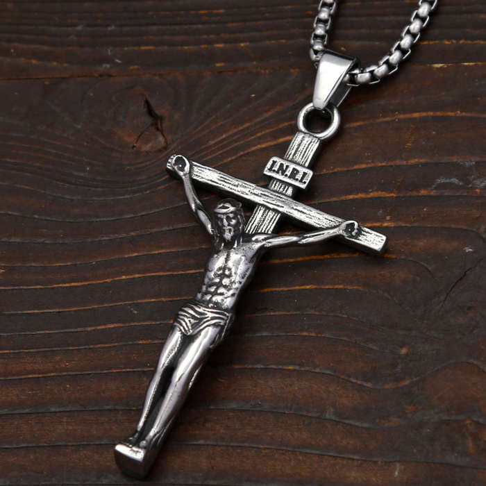 1 Piece Cross Necklace Jesus Theme Pendant