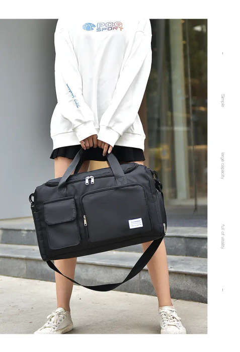 Large-capacity Travel Luggage Bag Portable Sports Zipper Handbag Multifunctional Overnight Bag Unise