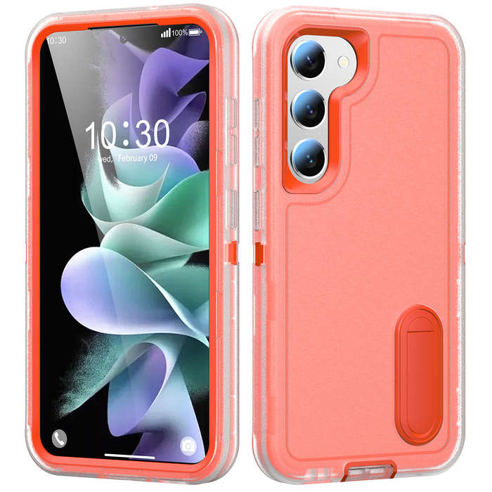 1pc Clear Add  Orange For Samsung Galaxy S23 Plus Phone Cases