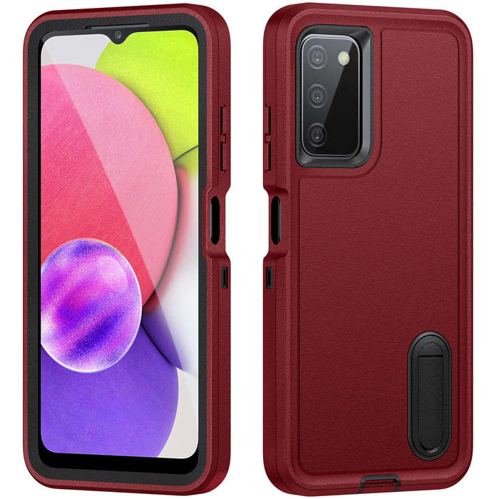 1pc Red Add  Black For Samsung Galaxy A03S USA Version Phone Cases