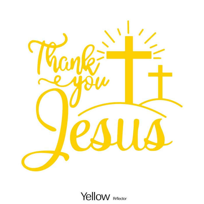 1pc Yellow Jesus Christian Themed Stickers