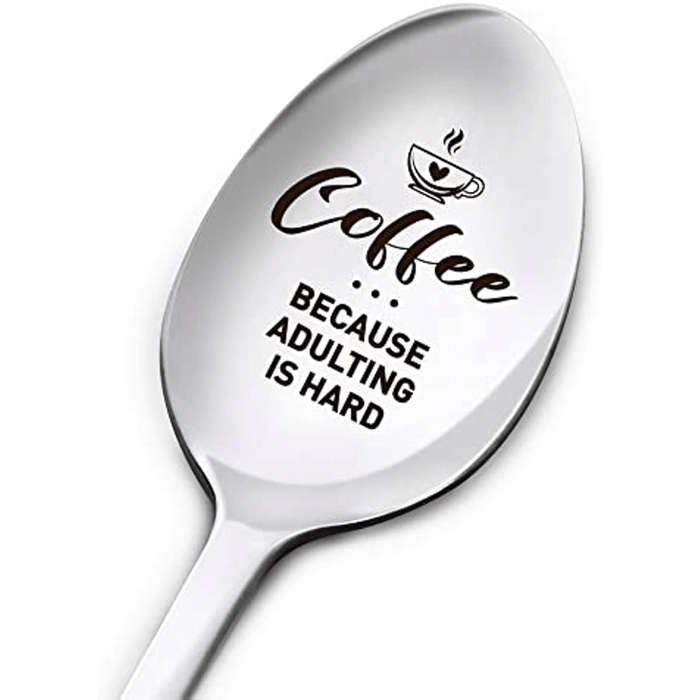 1pc Funny Coffee Lover Spoon Gifts For Women Men Birthday Thanksgiving Christmas Gifts For C