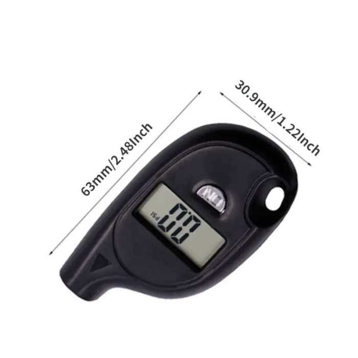 Digital Tire Pressure Gauge With Lcd Display Keychain