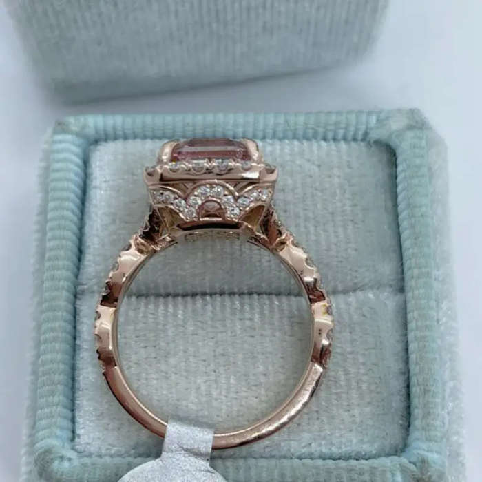 Inlaid Square Imitation Zircon Ring