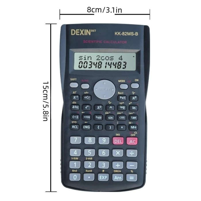 1pc Black Scientific Calculator a Multifunctional Device Designed Specifically for Students Taking E