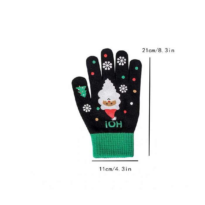 1 Pair Red Size Large Adult  Warm Gloves