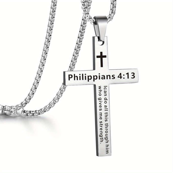 1 Piece Philippians 4:13 Jesus Theme Pendant