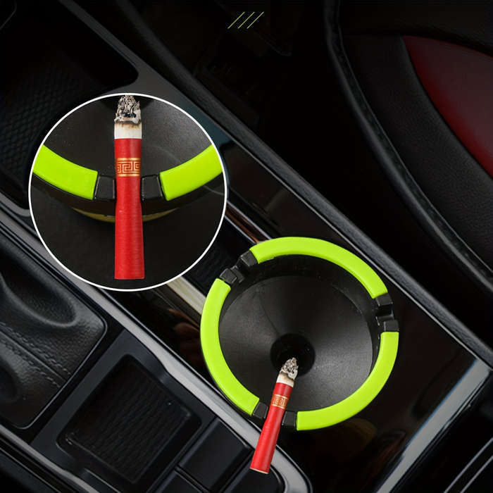 1pc Glow In The Dark Car Ashtray Cigarette Self-Extinguishing Cup Car Ash Holder Portable For Offic