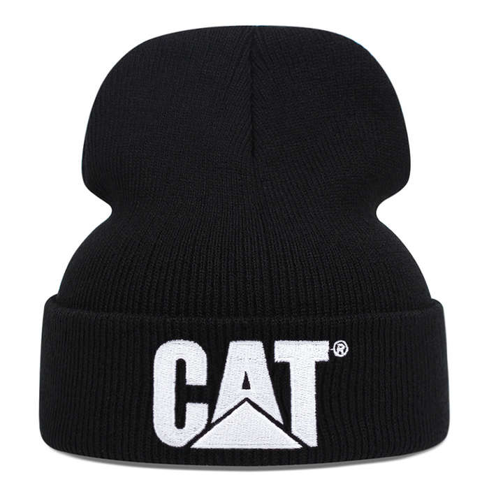 1pc Casual Unisex Hip Hop Beanie Solid Color Elastic Knit Hats Letter Embroidery Skull Cap Simpl