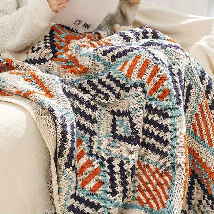 1ps Blanket Color Checkered Mosaic size 80x120cm