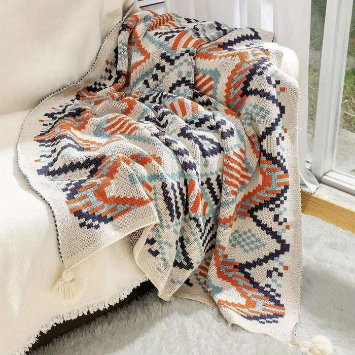 1ps Blanket Color Checkered Mosaic size 80x120cm