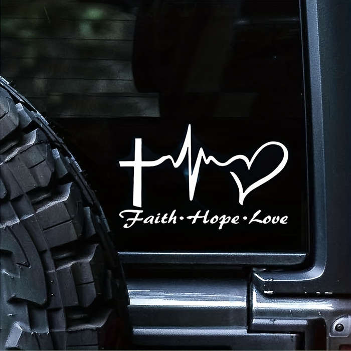 1pc Silvery White Jesus Christian Themed Stickers