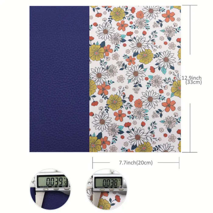 5-Piece Set Of Vibrant Floral And Striped Faux Leather