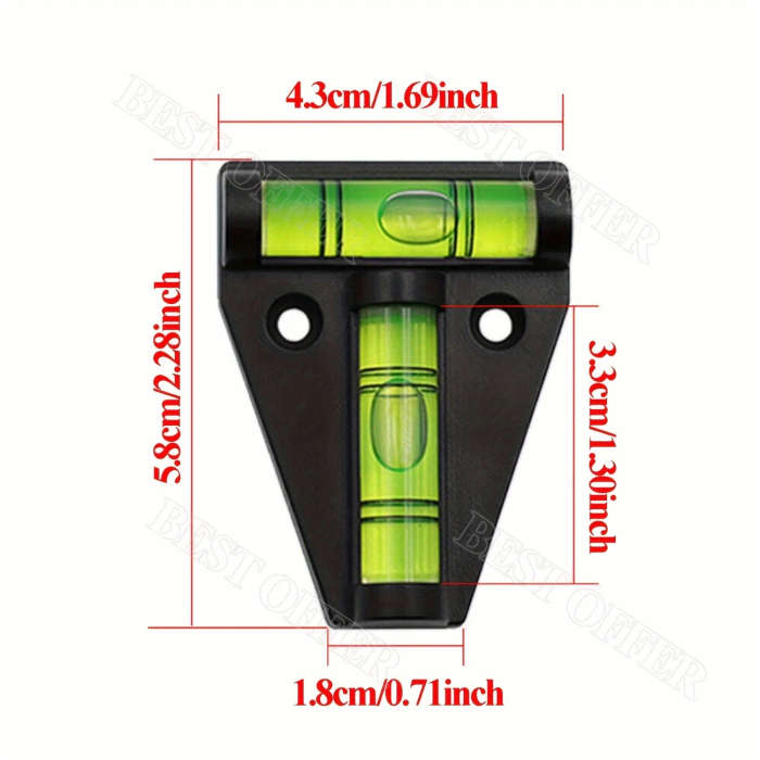 1pc Triangle Level Portable T Shaped Spirit Level Bubble Working Fixing