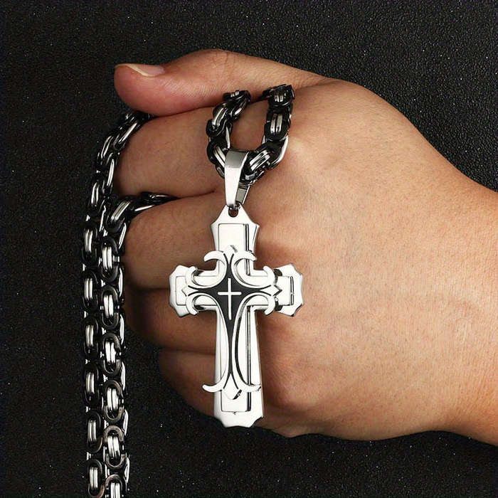 1 Piece White Black Jesus Theme Pendant
