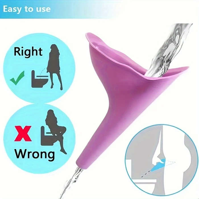1pc Portable Female Urination Device Women Standing Pee Funnel Reusable Lightweight Emergency Urinal