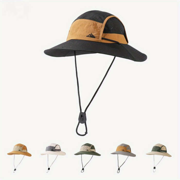 1pc Fisherman'S Hat Color-Blocked Right Peak