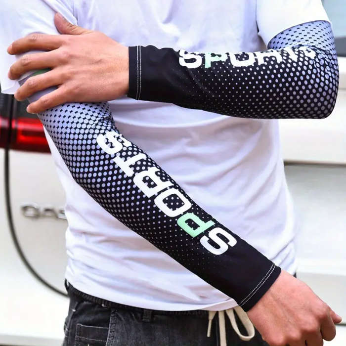 2pcs Cooling Arm Sleeves for Outdoor Sports UV Protection Breathable Nylon Ideal for Golf Cycling