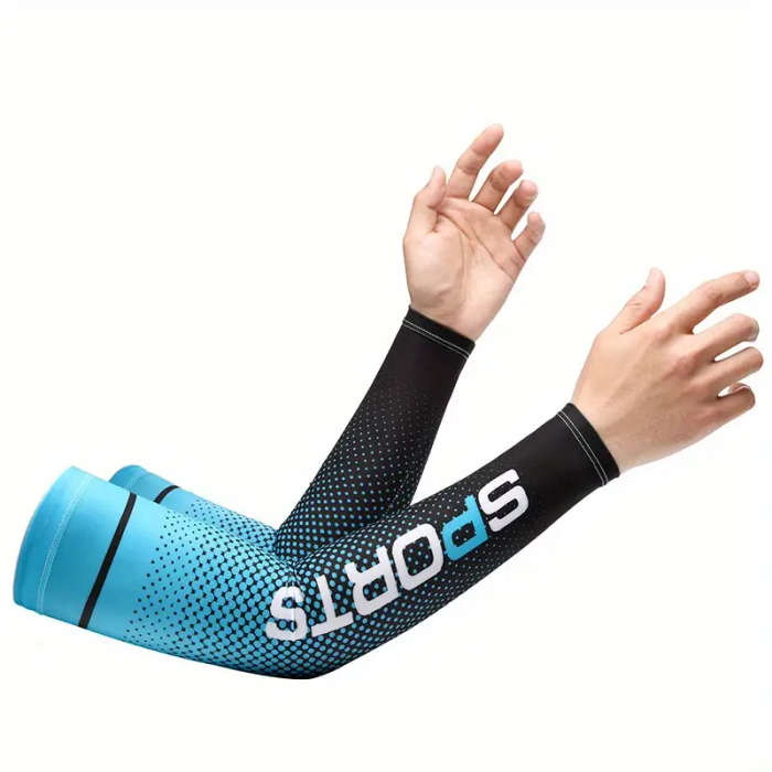 2pcs Cooling Arm Sleeves for Outdoor Sports UV Protection Breathable Nylon Ideal for Golf Cycling