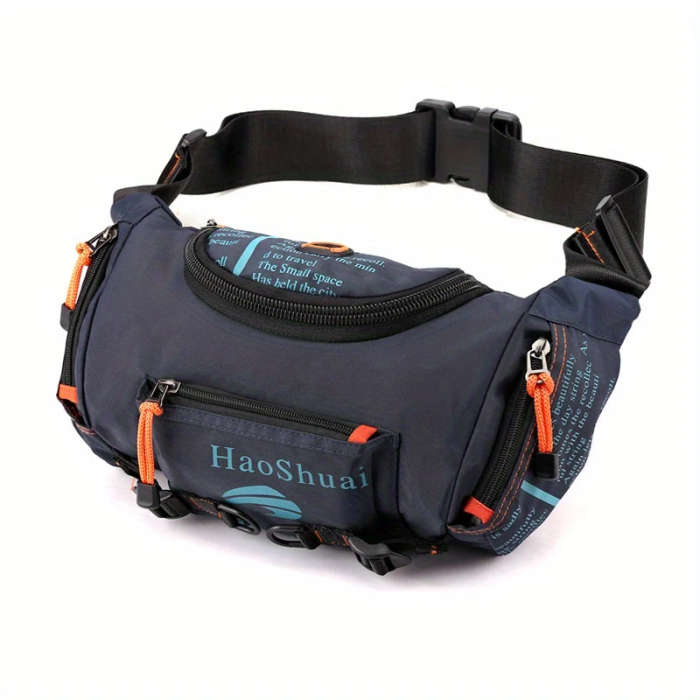 1pc Men's Large Capacity Chest Bag Sports Multi-functional Shoulder Bag Color sent randomly