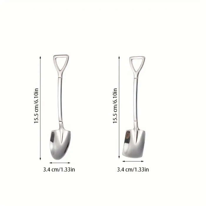 Set Of 6 Stainless Steel Dessert Spoons