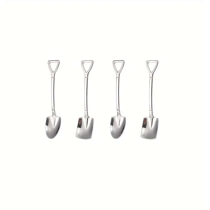 Set Of 6 Stainless Steel Dessert Spoons