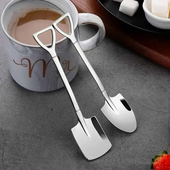 Set Of 6 Stainless Steel Dessert Spoons