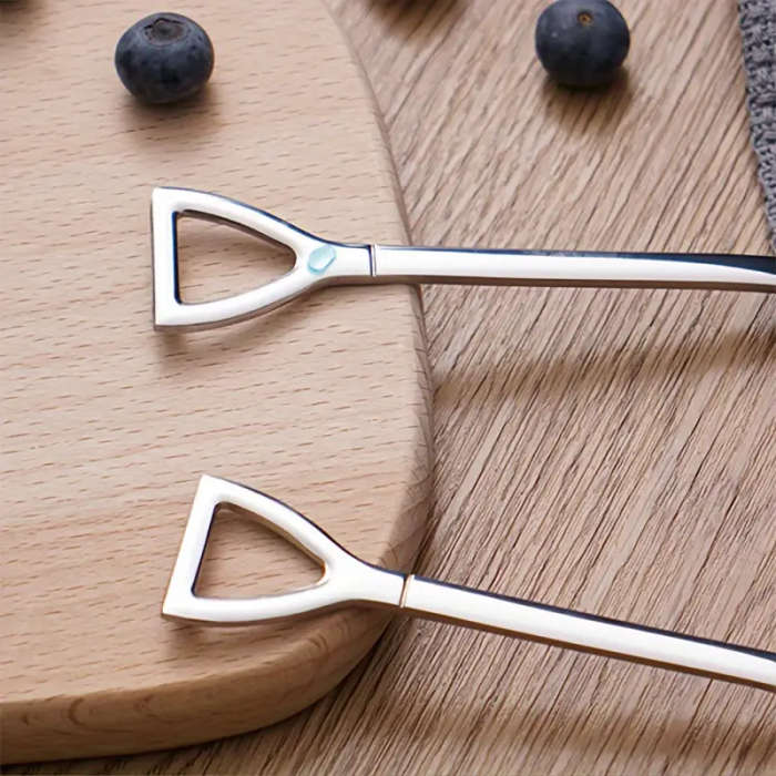Set Of 6 Stainless Steel Dessert Spoons