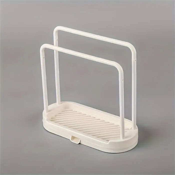 1pc Space-Saving Kitchen Organizer Multi-Functional Quick-Dry Sponge Cloth Stand Durable Plastic Ide