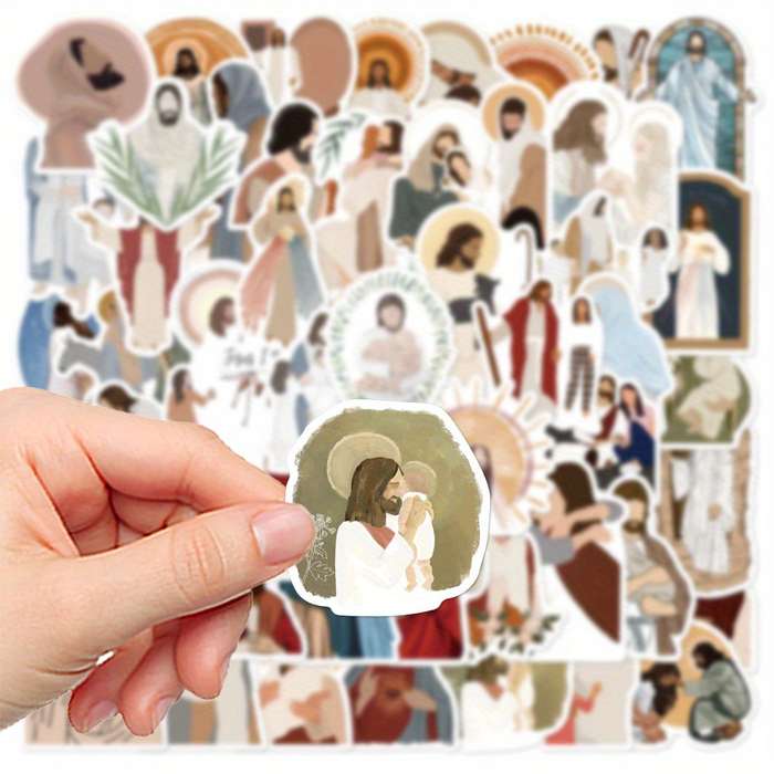 52pcs Jesus Jesus Christian Themed Stickers